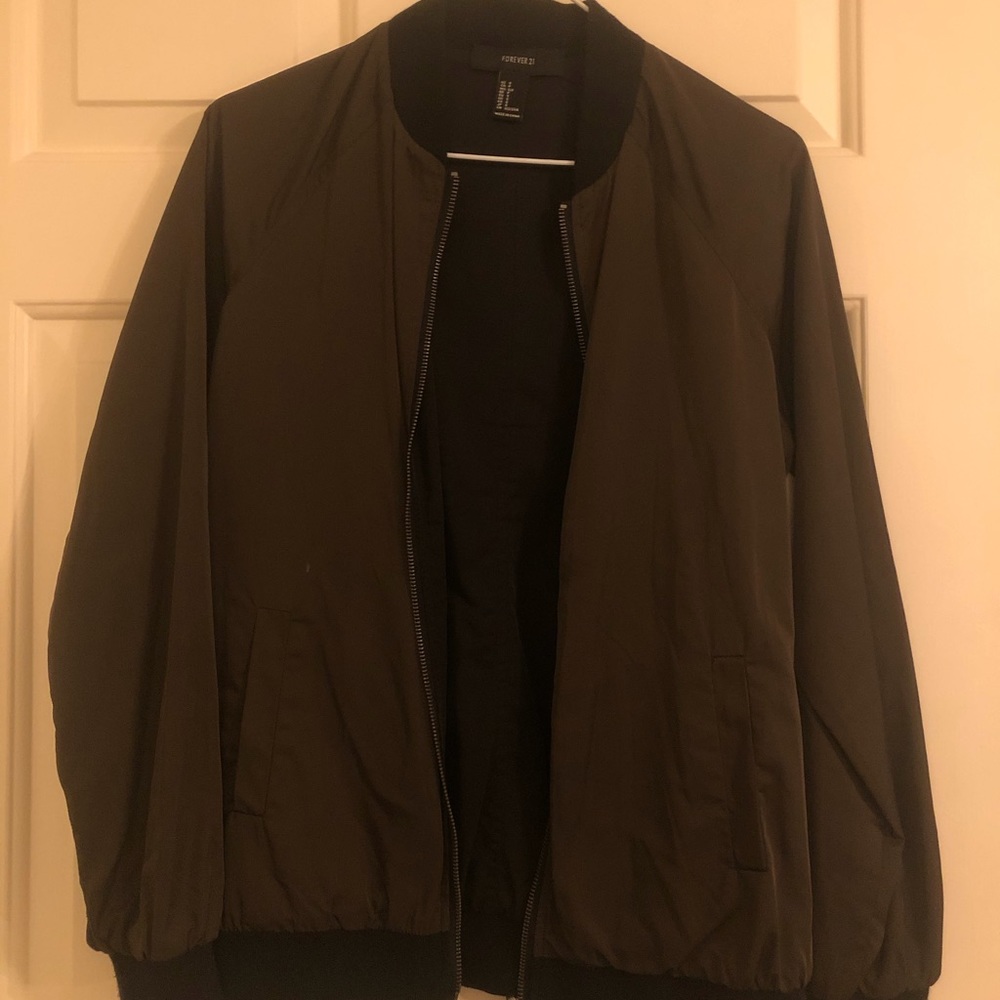 Dark green bomber jacket